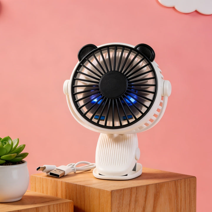 Stilig og liten bærbar vifte i unisex design, med fleksibel hals for optimal personlig luftstrøm fra USB-port.