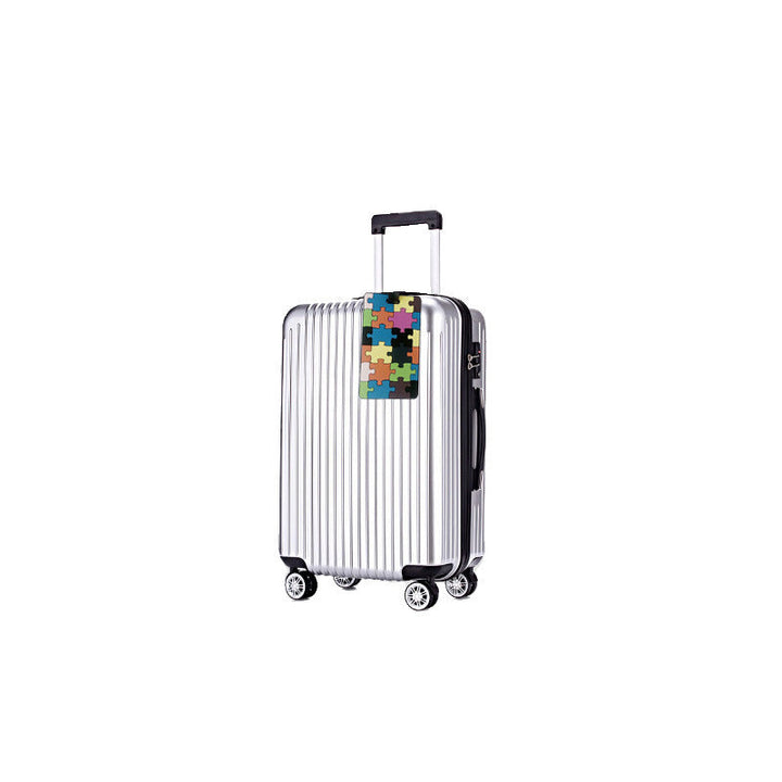Slitesterk bagasjelapp i kunstnerisk design, en personlig og sikker identifikasjon for kofferten.