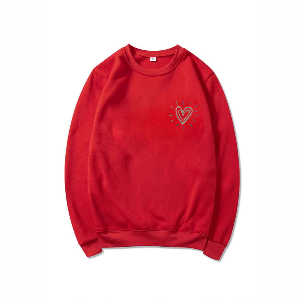 Trendy hjertegenser for dame. Oversized passform perfekt for vår og høst. Myk hverdagssweatshirt.