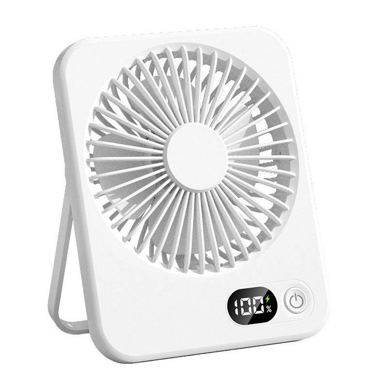 Liten, hvit bærbar USB-vifte for kontor, reise og personlig kjøling i sommer. Perfekt minivifte.