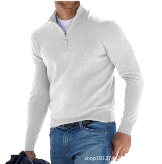 Hverdagsgenser for menn, med praktisk half zip og behagelig passform.