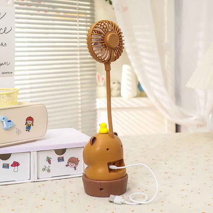 Unisex bjørnedesign bordvifte med LED og USB-funksjon, en søt og praktisk løsning for kjøling.