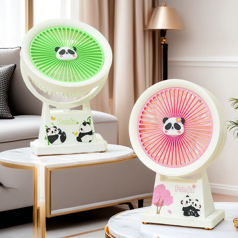 Dame bærbar mini vifte med søt panda design, for personlig avkjøling på farten.