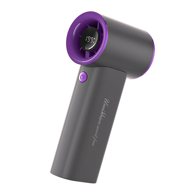 Hvit unisex bærbar håndholdt kjølevifte. Perfekt personlig kjøling for sommer, reise, kontor. Oppladbar USB-vifte.