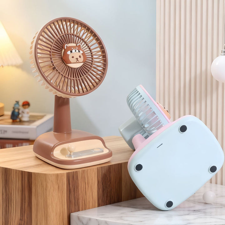 Justerbar og kraftig USB mini vifte for kvinner, perfekt for kjøling på varme sommerdager.