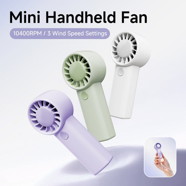 Dame bærbar USB mini-ventilator for personlig kjøling, ideell for kontor og reise om sommeren.