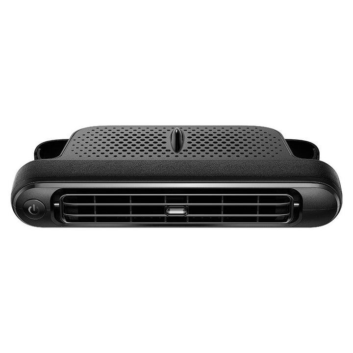 Bærbar USB vifte i hvit farge gir forfriskende kjøling. Ideell for bil, reise og sommervarmen.