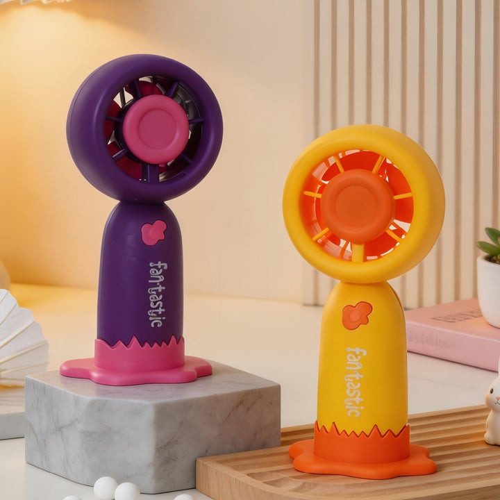 Grønn bærbar håndvifte med USB, perfekt for kjøling på farten. Kompakt minivifte for sommeren, dametilbehør.
