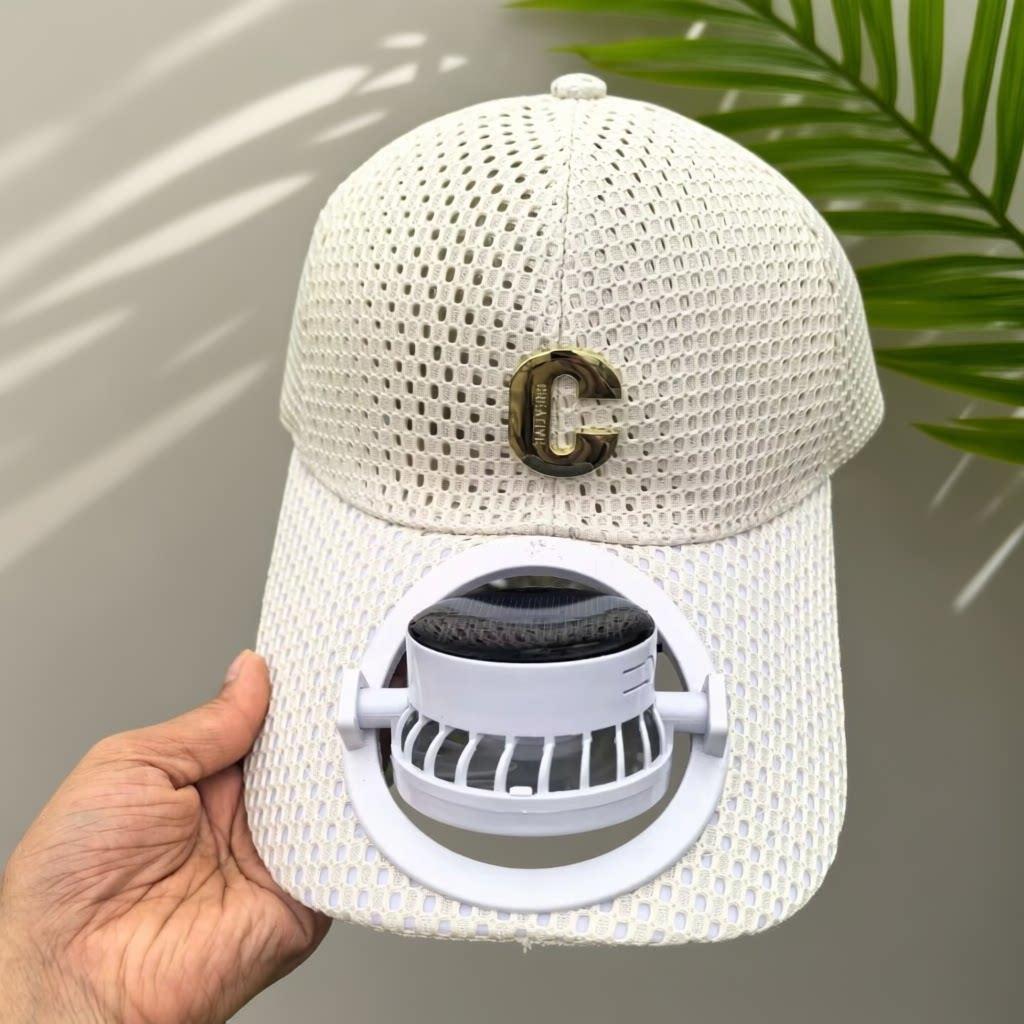 Baseballcaps med integrert vifte, holder deg sval under sport, løping og utendørs trening.