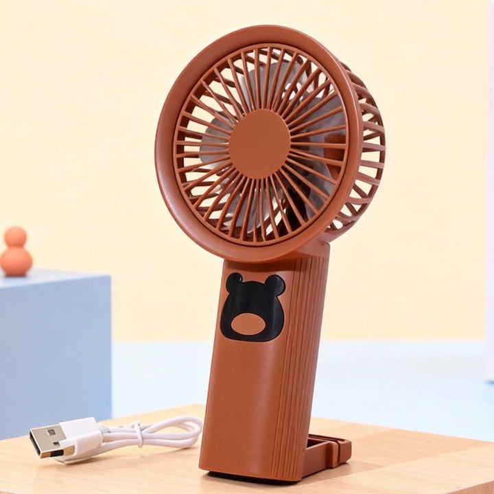 Håndholdt bjørnevifte med USB, perfekt bærbar gadget for kvinner for sommerens hete.