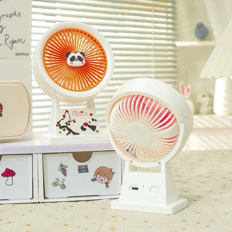 Søt panda design mini vifte for damer, en stilig og bærbar løsning for varmen.