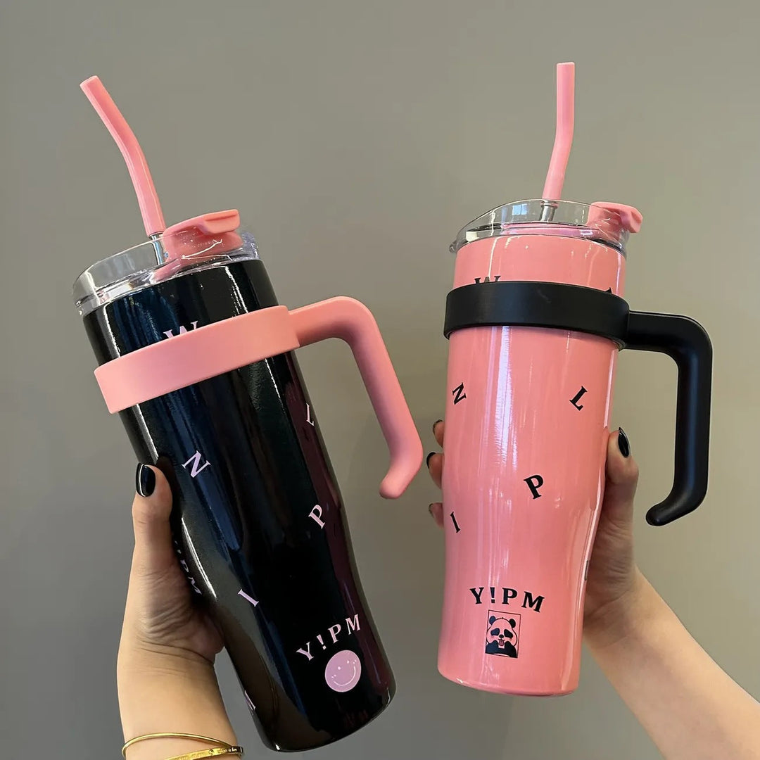 BPA-fri isolert drikkeflaske 1200ml til dame. Sunn og gjenbrukbar termos for vann og annen drikke.