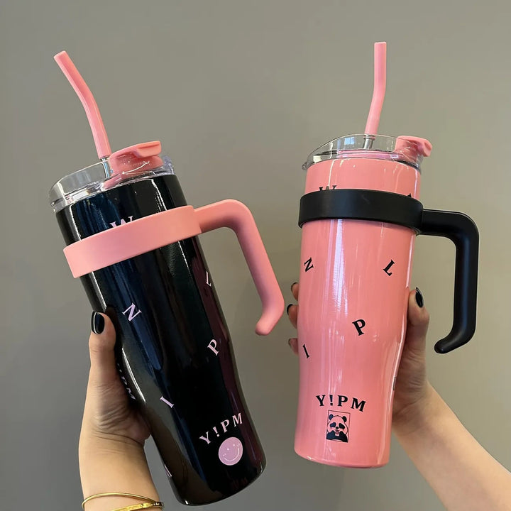 BPA-fri isolert drikkeflaske 1200ml til dame. Sunn og gjenbrukbar termos for vann og annen drikke.