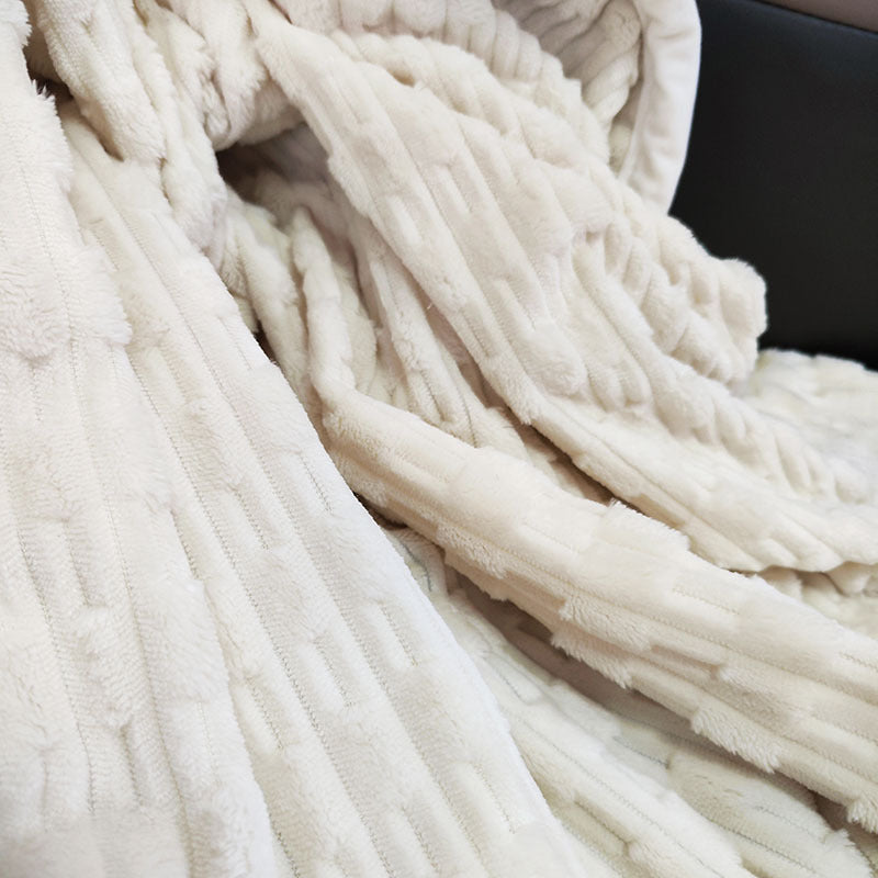 Blått fleece teppe, et mykt og varmt hjemmetekstil for koselige kvelder, ideelt som sengeteppe.