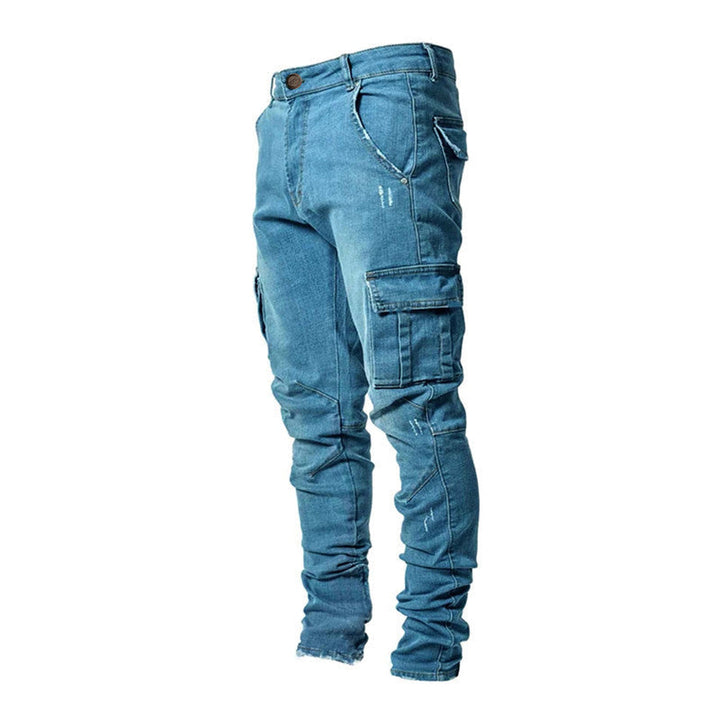 Stilige slim-fit cargobukser for menn, allsidige for hverdag og fritid. Perfekt herremote.