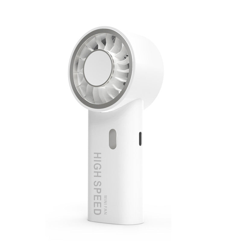 Kompakt USB-vifte i hånden, svalende luftstrøm for sommer, reise, og aktiv utebruk.