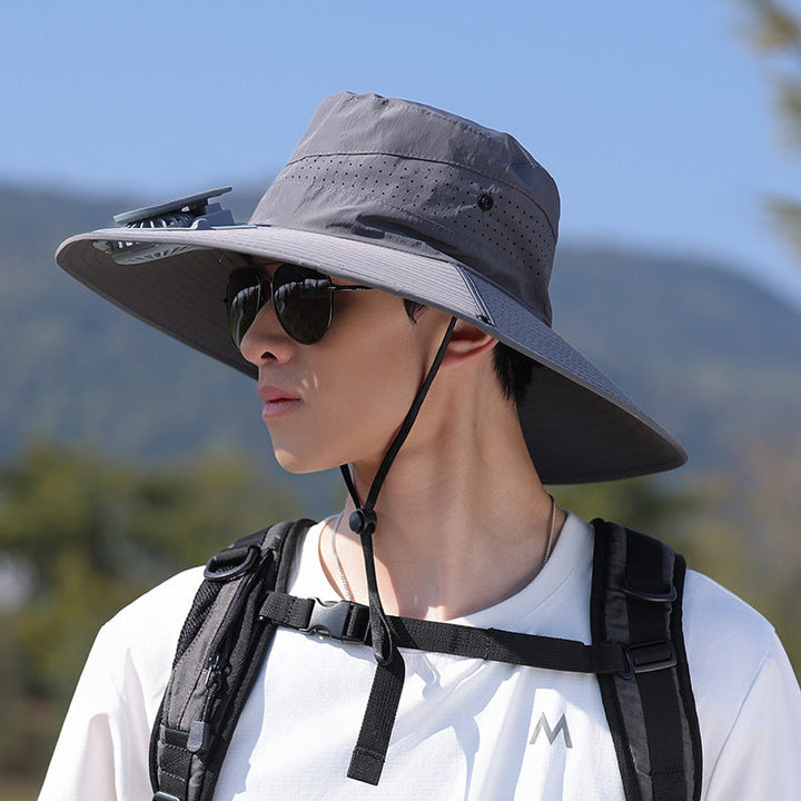 Premium unisex solhatt med UV-beskyttelse, bred brem og pustende mesh for alle utendørsbehov.