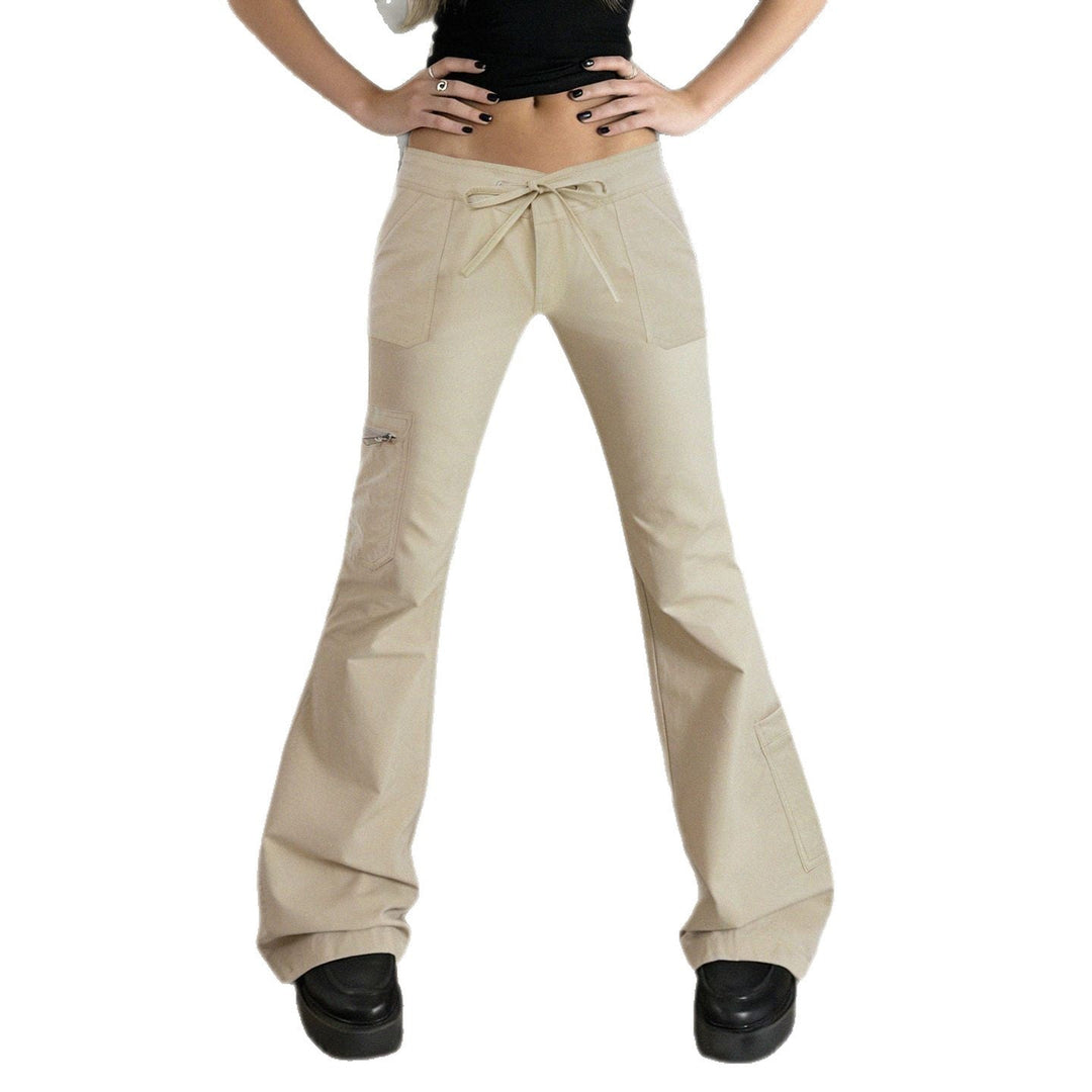 Trendye dames cargo-bukser med høy, elastisk midje og romslige sidelommer, perfekt for en casual og stilfull look.