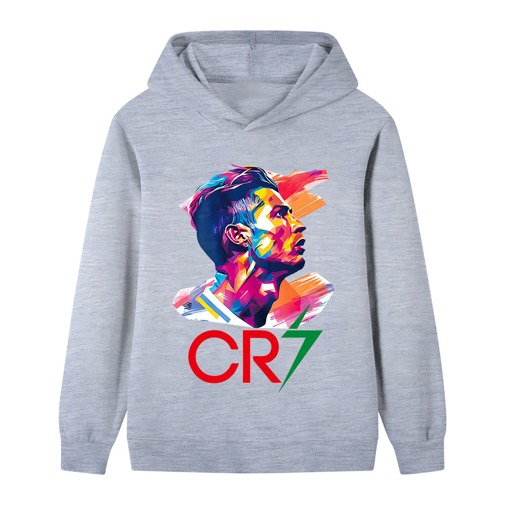 Sporty og stilig fotball hoodie for barn. Perfekt hettegenser for unge entusiaster.
