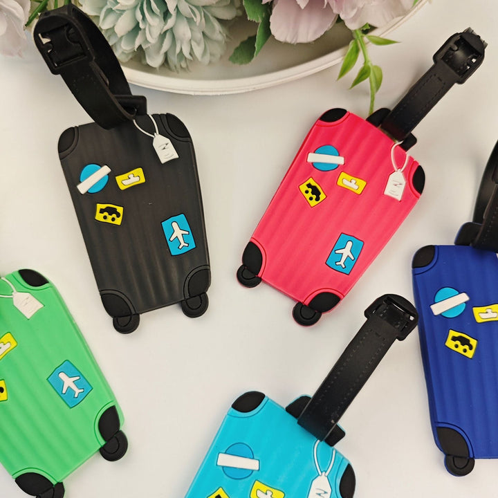 Unisex bagasjeetikett i silikon, fargerik reiseveske-form for enkel bagasjeidentifikasjon på reise.