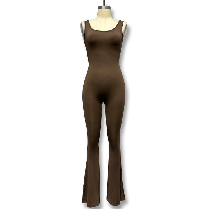 Moderne dame overall jumpsuit, komfortabel og stilfull for sommerens aktiviteter.