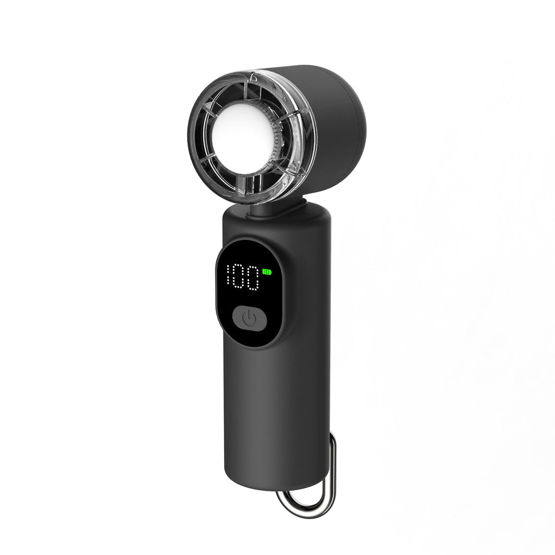 Bærbar personlig kjølevifte med LED-skjerm, perfekt for kontor og reise. Kompakt USB-vifte for sommerbruk.