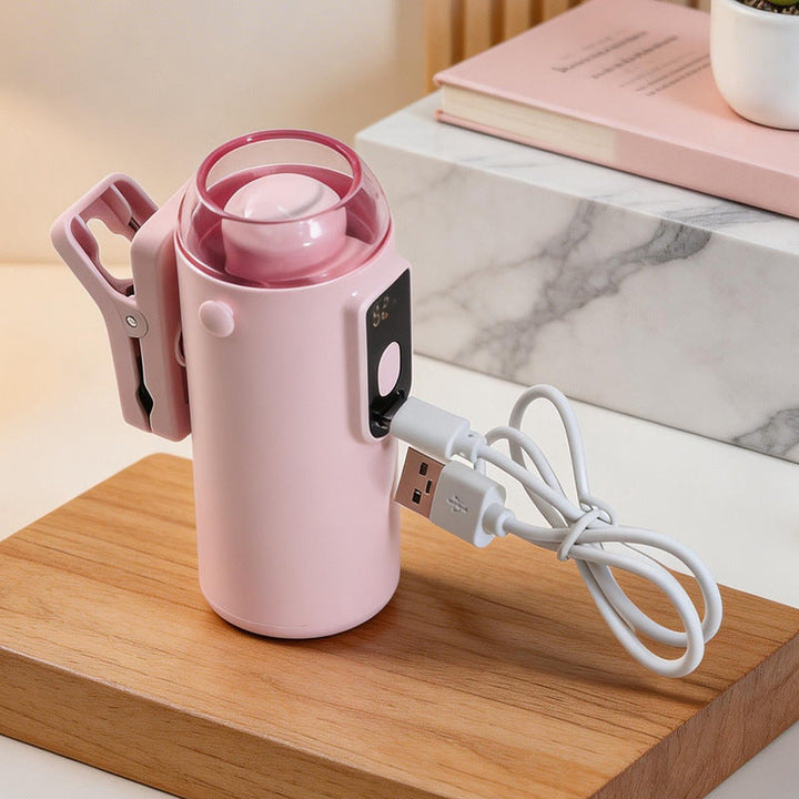 USB-drevet, stille mini luftfukter for et bedre inneklima. Perfekt for soverom, kontor, bil og mer.
