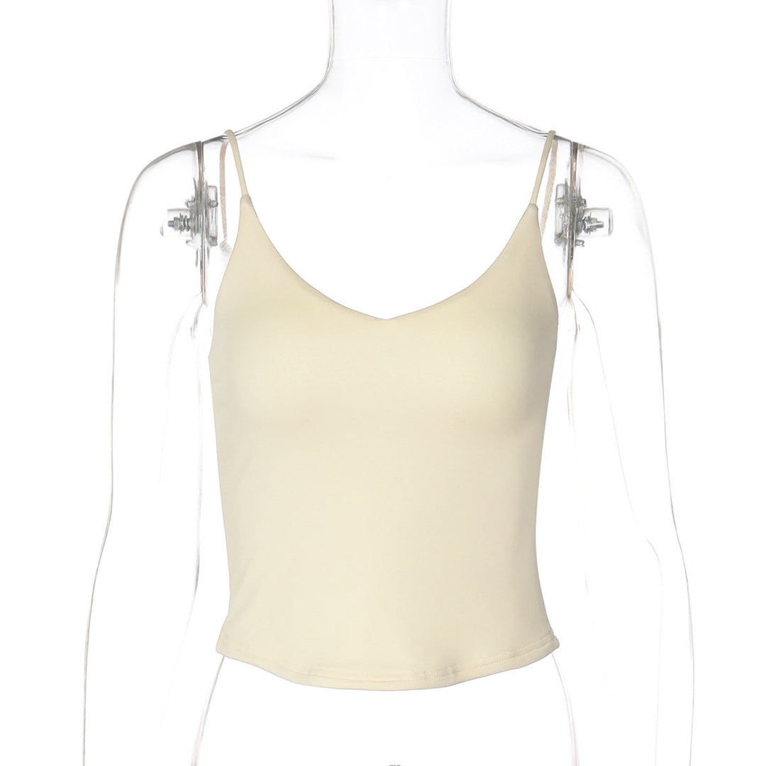 Dame tanktopp med justerbare stropper og firkantet hals. En perfekt sommer topp eller komfortabel sportstopp.