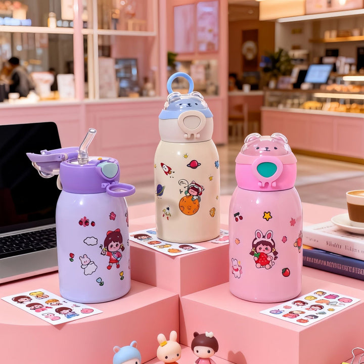 Robust BPA-fri drikkeflaske for barn, gjenbrukbar og designet for daglig bruk i barnehage/skole.