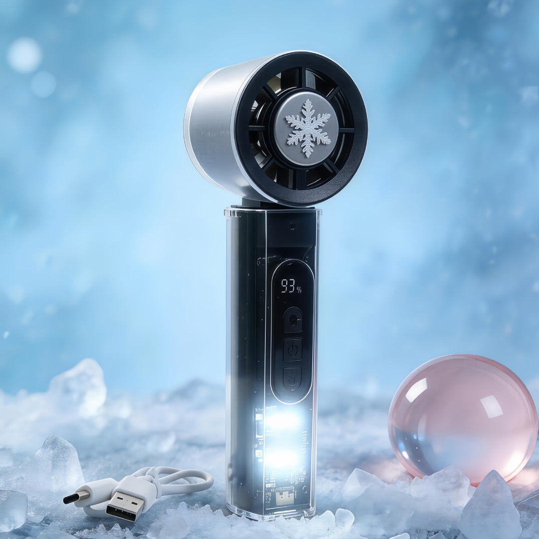 Håndholdt mini vifte med digital kontroll for kvinner, perfekt kjøling på sommerdager.