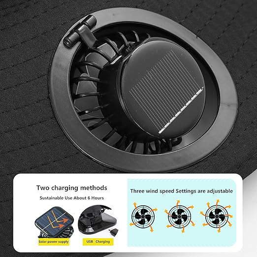 Vanntett turhatt for utendørsaktiviteter, med bred brem, UV-beskyttelse og ventilasjon.