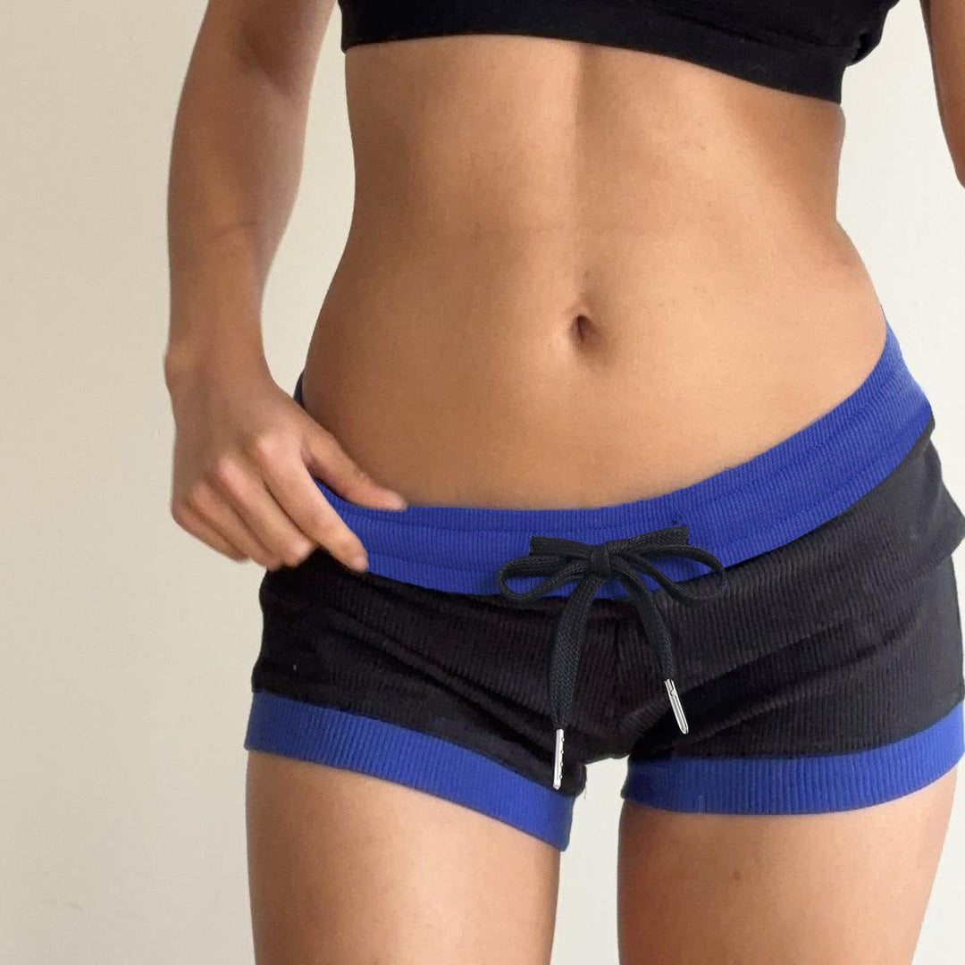 Dame sporty shorts med elastisk linning og snor for komfortabel fritid.