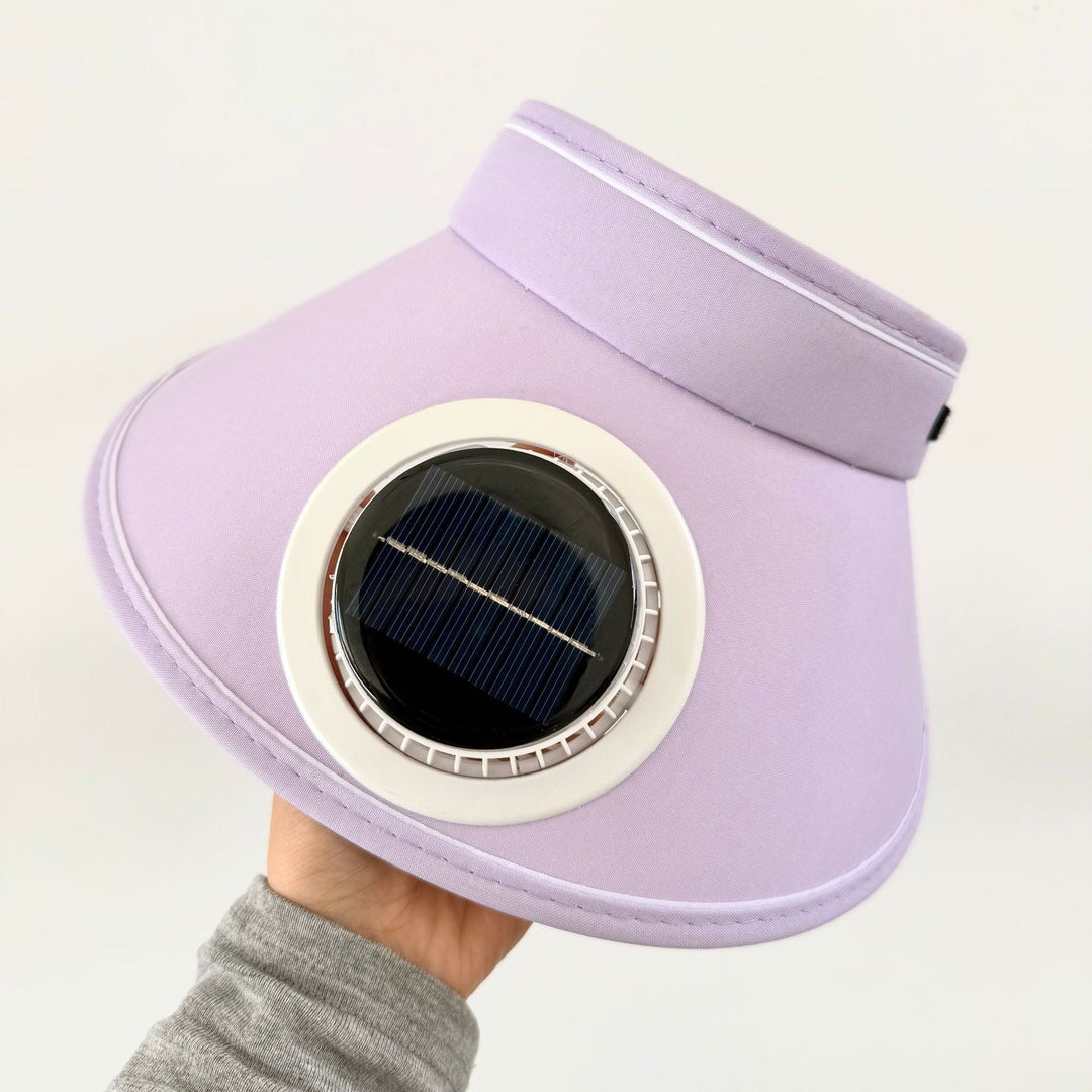 Få optimal kjøling og solbeskyttelse med denne unisex solskjermen med solcellevifte. Perfekt for varme sommerdager.