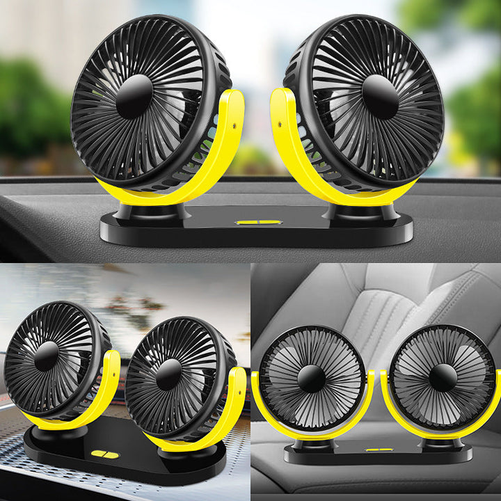 Moderne 12V bilkjøler. Denne energieffektive dobbelviften holder bilen behagelig kjølig.