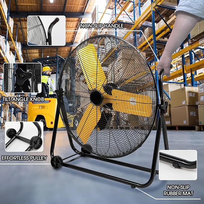 Robust verkstedvifte / garasjevifte for effektiv ventilasjon og kjøling. Perfekt for krevende miljøer.