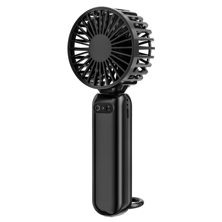 Kompakt hvit USB-vifte for effektiv kjøling under reiser og på varme sommerdager.