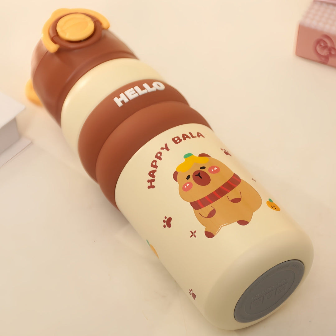 Unisex 600ml lekkasjesikker drikkeflaske. Stilig vannflaske for hverdag, trening, kontor eller tur.