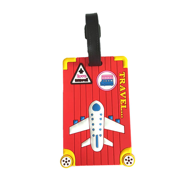 Kreativ flydesign bagasjelapp i PVC, perfekt for reisende som ønsker unik bagasjeidentifikasjon.