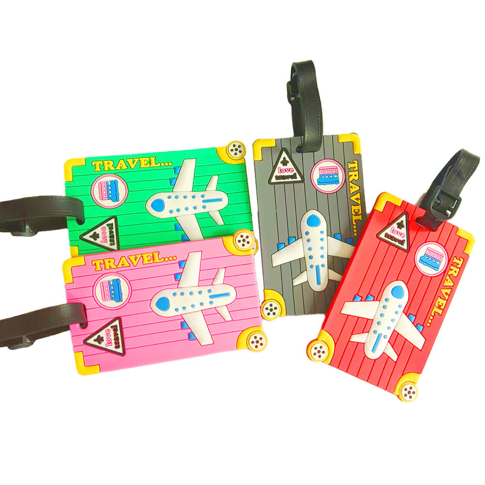 Fargerik PVC bagasjelapp med unikt flydesign for enkel gjenkjenning av koffert på reise.