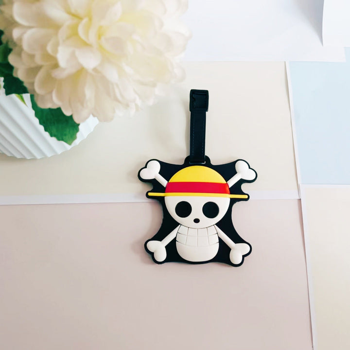 Unisex reisetilbehør: robust silikon bagasjelapp med detaljert piratskipsdesign. Passer til alle kofferter.