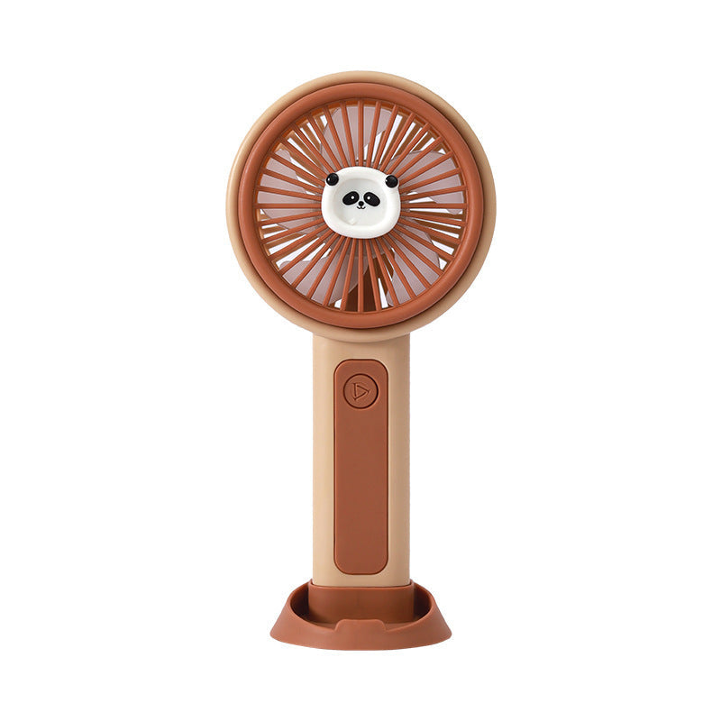 Liten hvit håndholdt USB-vifte med ergonomisk design for komfortabel kjøling. Perfekt bærbar sommer vifte.