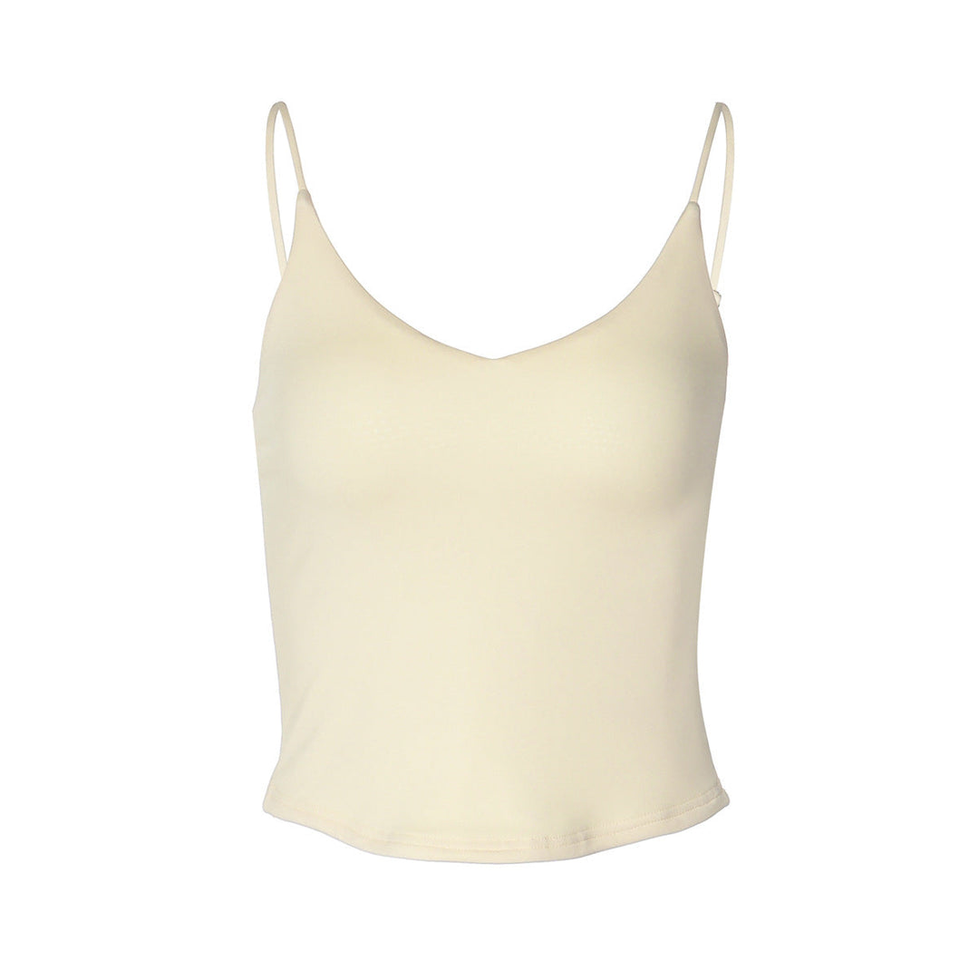 Stilren dame tanktopp med firkantet hals, justerbare stropper. Flott for både sport og avslappet fritid.