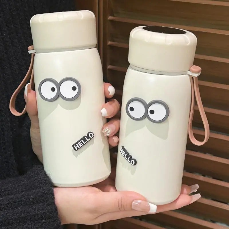 Ergonomisk morsom vannflaske i BPA-fritt materiale. Dobbeltvegget isolert drikkeflaske, 400ml, for aktive damer.