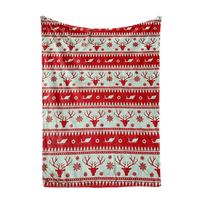 Julepledd i mikrofiber med juletre og gaver, perfekt for hjemmeinnredning, koselig jul og vinterdekorasjon.