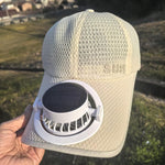 Rund brodert caps – Beige