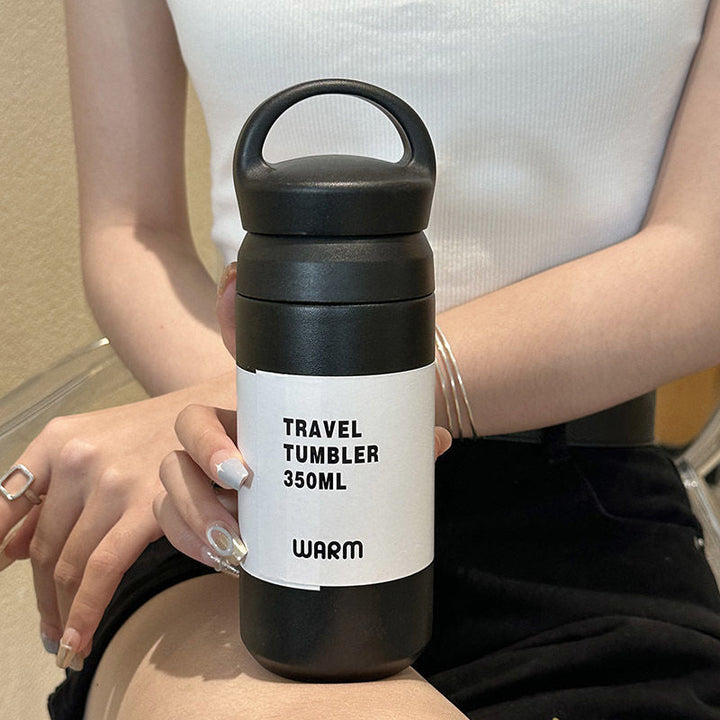 Ergonomisk 350ml isolert termokopp for kvinner. Perfekt reisekrus for varm/kald kaffe/te.