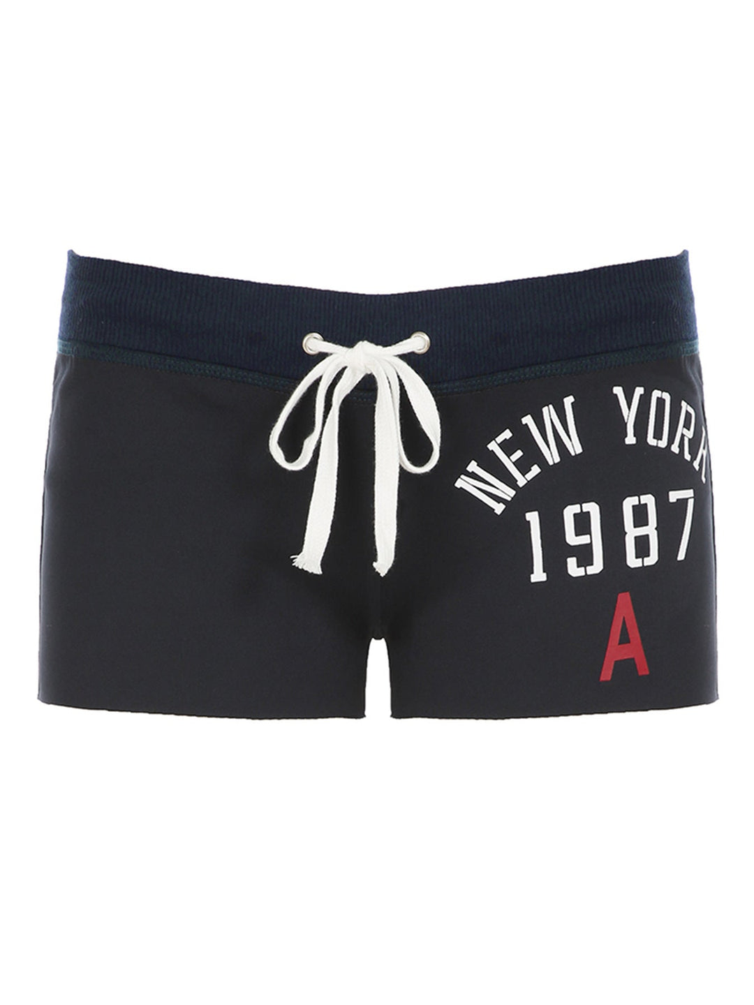 Bassengklare damebadshorts, høy midje og justerbar snor. En sporty badebukse for sommerstil.