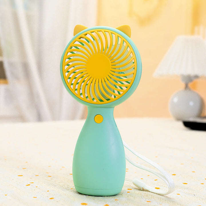 Stillegående USB bordvifte i elegant rosa design, perfekt for arbeidsplassen. Gir diskret kjølig luft.