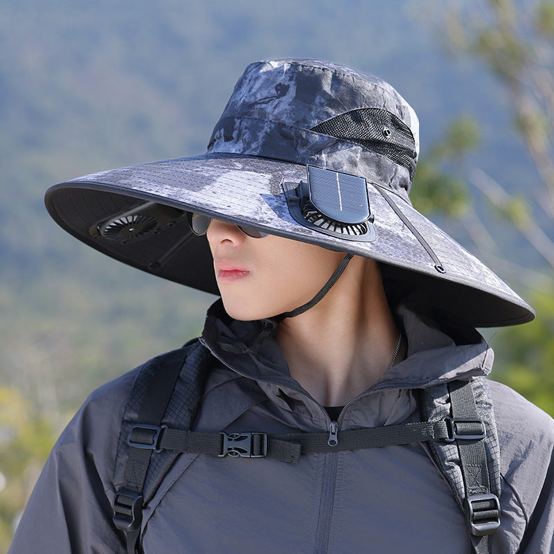 Perfekt reisehatt: bred brem, UV-beskyttelse, pustende mesh og lett å pakke. Unisex sommerhatt.