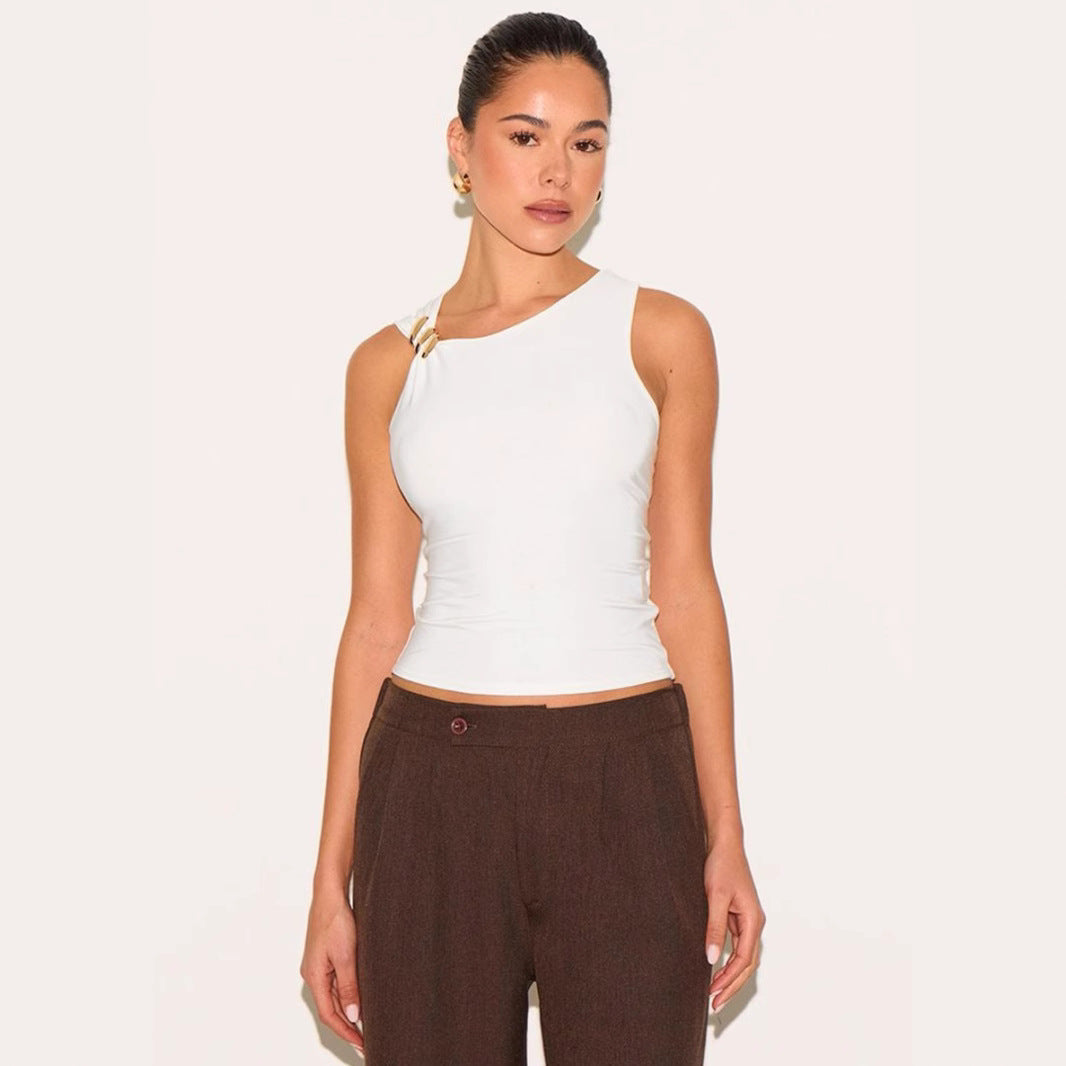 Allsidig tank topp med knute, perfekt for fest, hverdag og sommermote. Moderne og chic.